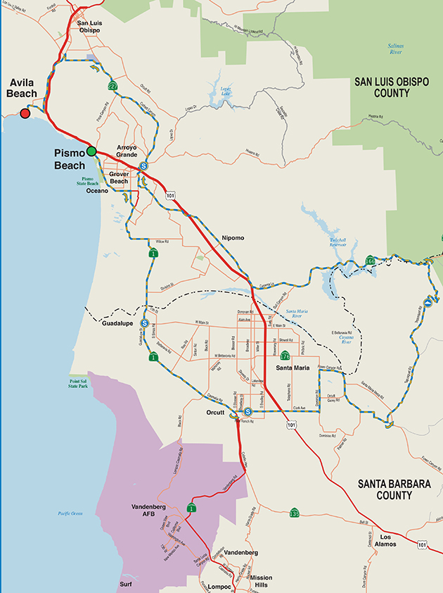 Tour of California stage 4 map